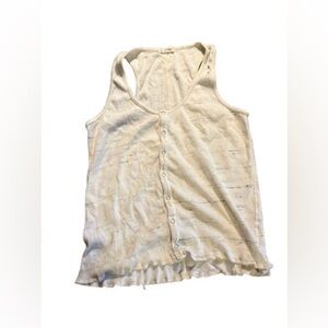 rag & bone/JEAN Ribbed Button Tank Top MM